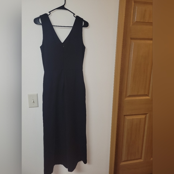 Lysee Black V Neckline Wide Leg Romper - Picture 8 of 14